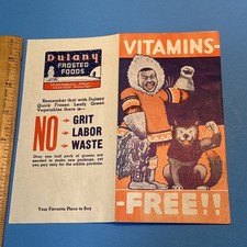 1940's Dulany Quick Frosted Foods Brochure (Exmore VA) Frozen Vegetables ESKIMO