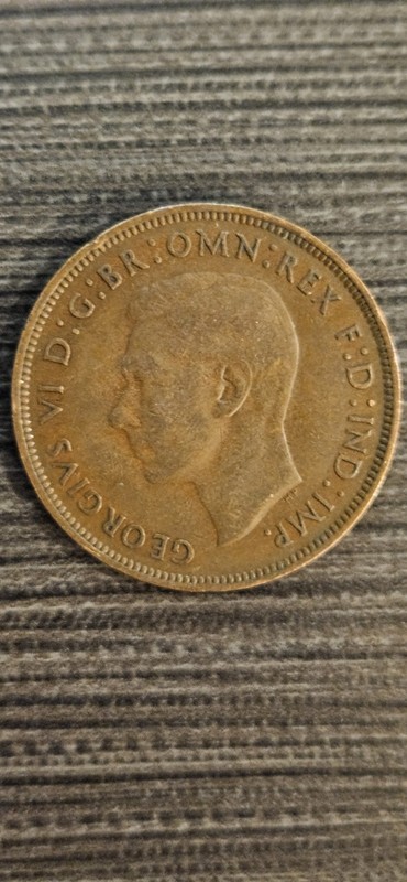 1937 United Kingdom UK Great Britain One 1 Penny Beautiful Coin Circulated F86