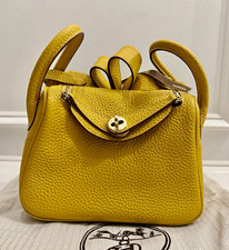 Hermes Lindy mini, Yellow handbag