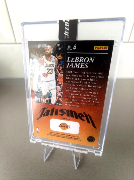 2024-25 Panini Prizm Black Gold Talismen LeBron James #4 /10 SSP Lakers - Image 2 of 3