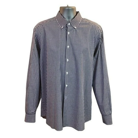 Camicia Prada Italiana Uomo Navy Mini Abito a Scacchi