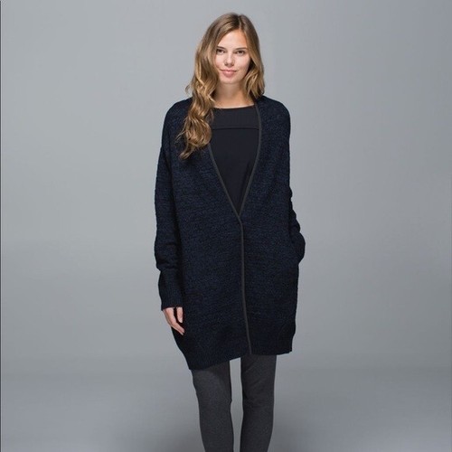 Lululemon cardi all day navy wool 