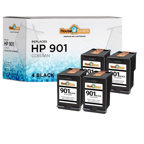 4 PK 901 Black Ink Cartridges for HP Officejet J4660 J4680 4500 eBay