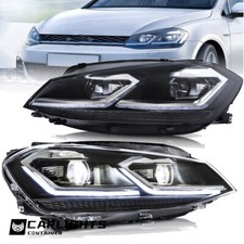VLAND LED Headlights For VW Golf MK7.5 2018-2021 Projector Front Lamps Assembly