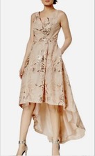 Calvin Klein Sequined Hi Low Gown Women Size 10 SleevelessEmbellished Shimmering