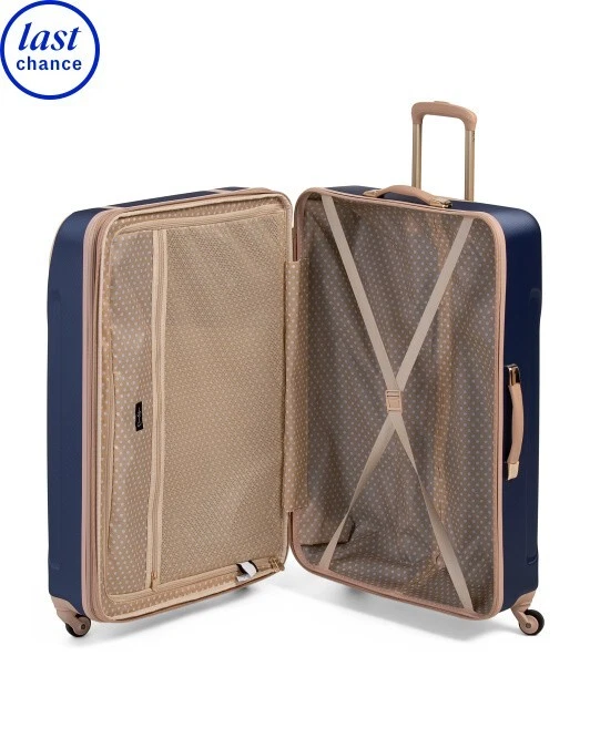 Jessica Simpson navy blue suitcase set of 2, checked bag. - Image 3 of 3