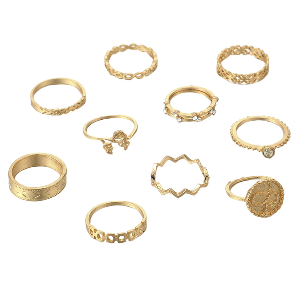 10 Pcs Beautiful Ring Choker Necklace for Women Jewelry Woman