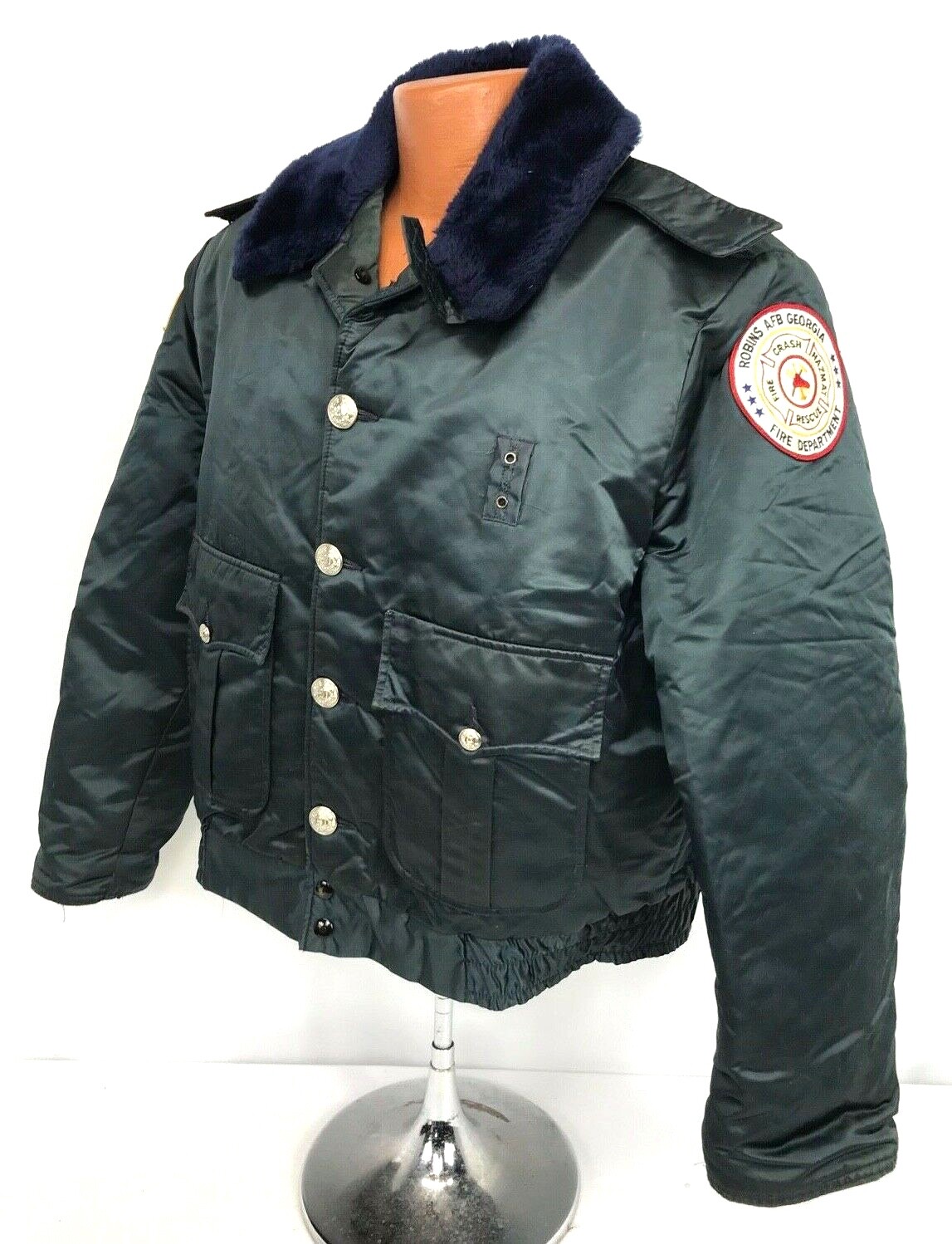 Vintage Robbins Air Force Base Georgia Fire Department Fireman's Jacket