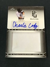 2013 Leaf Baseball CHARLIE CODY Patch AUTO Virginia CC1 Signature ~UVA