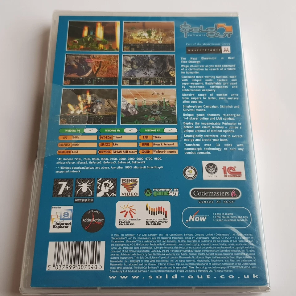 Perimeter PC Video Game Windows 2004 Robots Codemasters Sold Out Sealed - Image 2 of 4