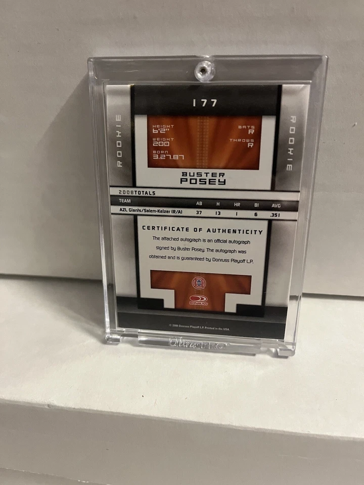 2008 Elite Extra Edition Autograph Buster Posey 641/934 - Image 2 of 2