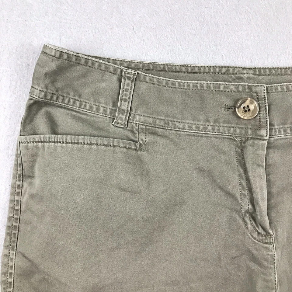 Pantalones Cortos J. Jill Mujer 8 Verde Elastizados Ligeros Puños Foto 2 de 4