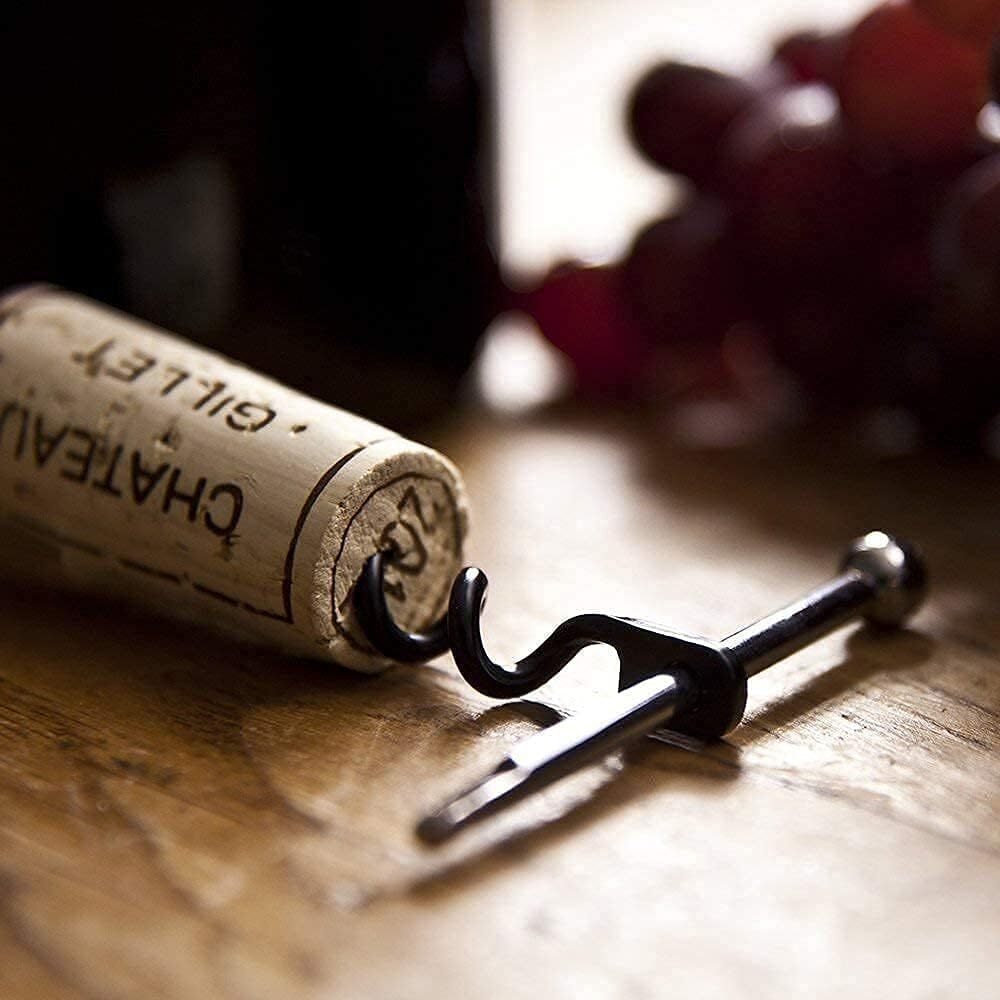 Portable Multi-Tool Waiters Corkscrew with Hinged Opener for Red Wine Bottles
