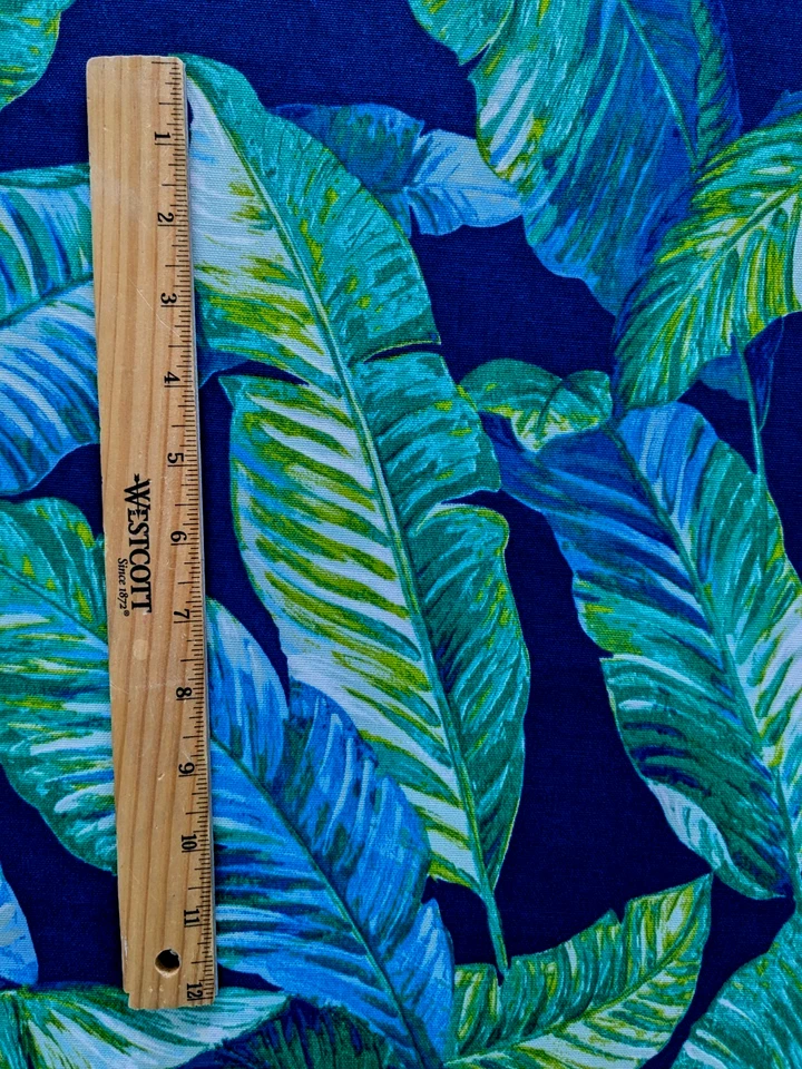 Serigrafía interior/exterior tela de tapicería HANALAI de 56" - azul/verde Foto 2 de 4