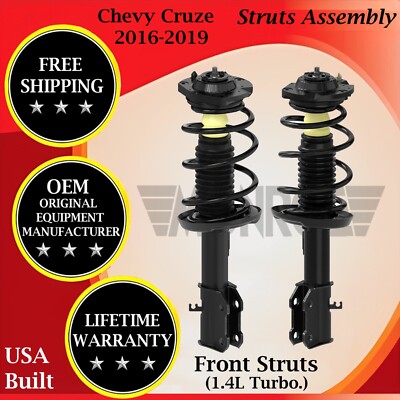 Monroe Genuine OEM Front Struts For 2016-2019 Chevy Cruze Lifetime Warranty
