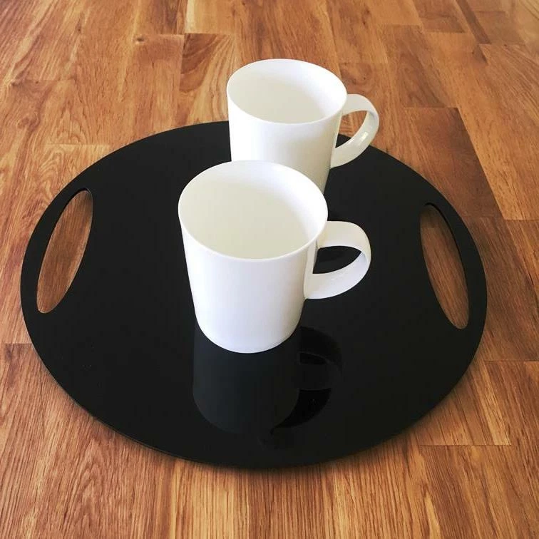 Круглые плоские ручные сервировочные подносы диаметр 32 см и 38 см - доступно много цветов - Изображение 3 из 4