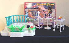 NEW FANCY LIFE DOLL HOUSE FURNITURE Sunshine Corner Pool & Lounge Chairs (9879)