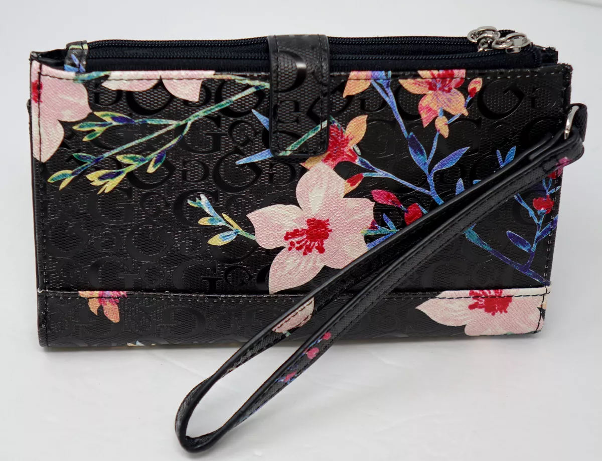 Guess double zip wallet hot sale