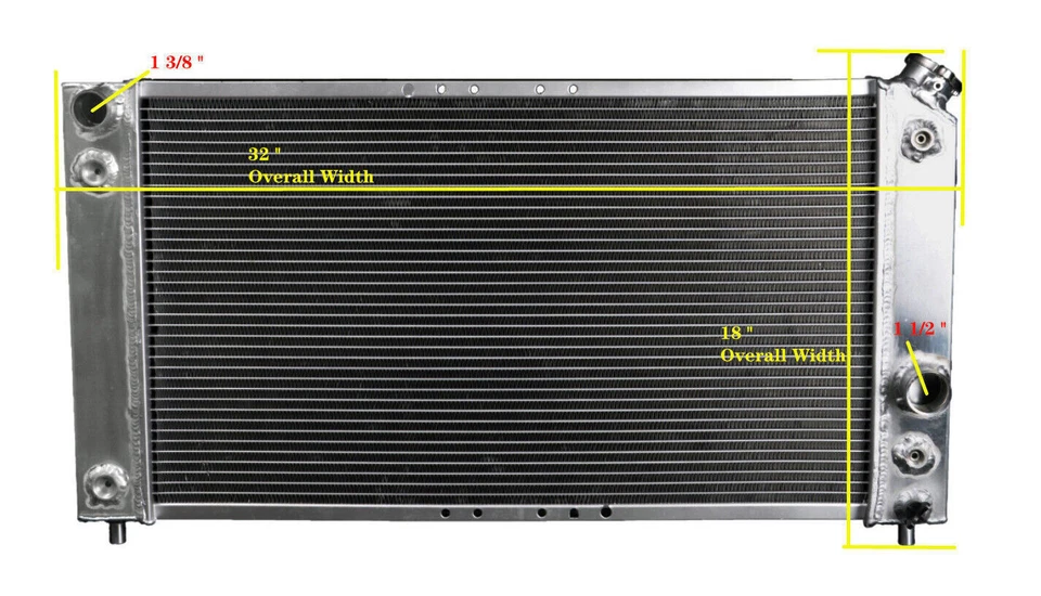 All Aluminum Radiator For 1996-2005 GMC Sonoma/Jimmy/Chevrolet /S10/Blazer 4.3L - Image 2 of 4