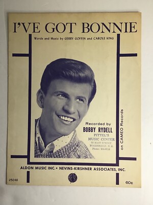 Vintage Sheet Music: I ve Got Bonnie BOBBY RYDELL, 1962 Carole King