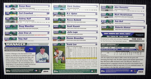 Tampa Bay Devil Rays 2005 Topps Exact 20 Factory Card Team Set (A) Low Mail Cost - Picture 2 of 5