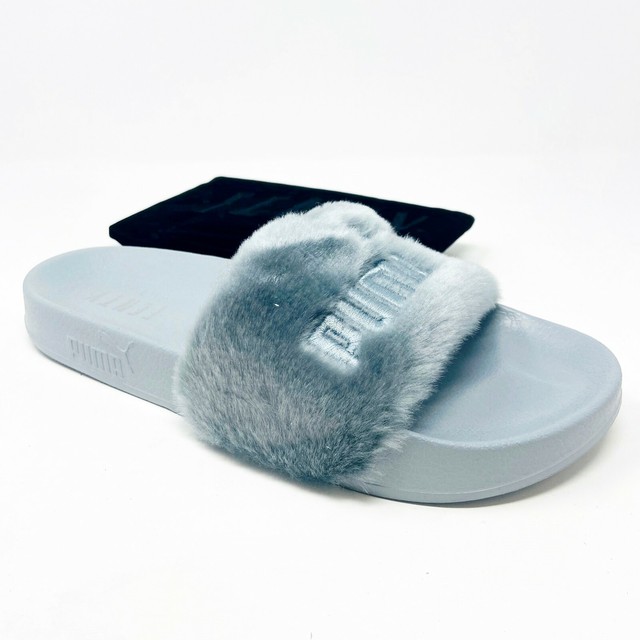 fenty slippers fur