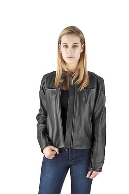 QUEEN HELENA Giacca Scamosciata con Frange Giubbotto Chiodo Corto Borchiato Giacchetta Biker Casual Leggera Donna Y3003 (S, Nero