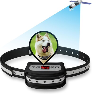 GPS Wireless Dog Fence System, Satellite Technology Pet Containment, Black