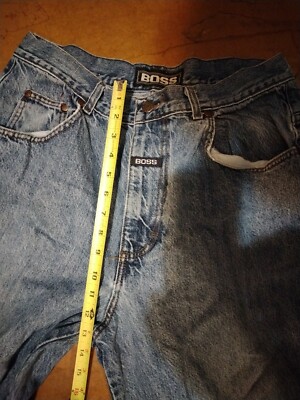 Vtg BOSS Jeans Light Blue Y2K 34x32” Baggy Made In USA Jnco Style