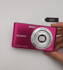 Sony Cyber-shot DSC-W320 14.1MP Digital Camera &Battery  SD Card Pink/Green