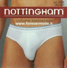 6 Men's Nottingham Cotton Bi-Elastane Briefs With Logo Elastic Art Star M