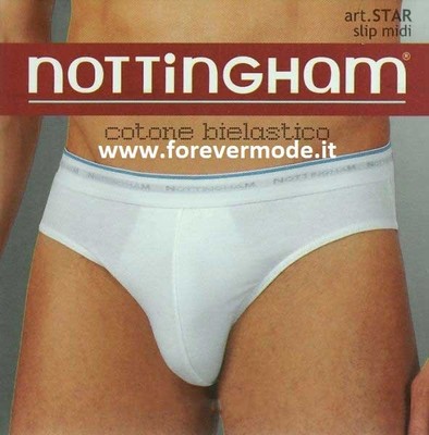 3 Men's Nottingham Cotton Bi-Elastane Briefs With Logo Elastic Art Star M