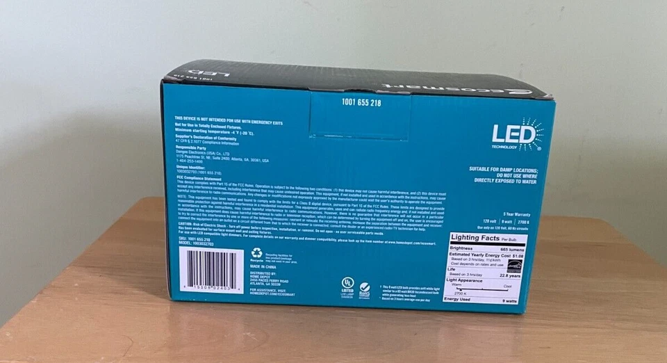 (6-Pack) Ecosmart BR30 Dimmable Energy Star LED Light Bulb 65-Watt - Image 4 of 4