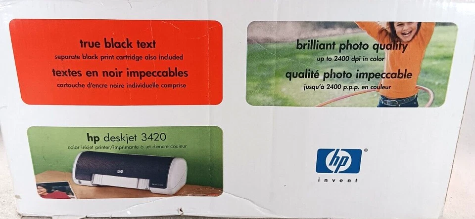 HP Deskjet Printer 3420 Standard Inkjet Printer No Power Cord - Image 2 of 4