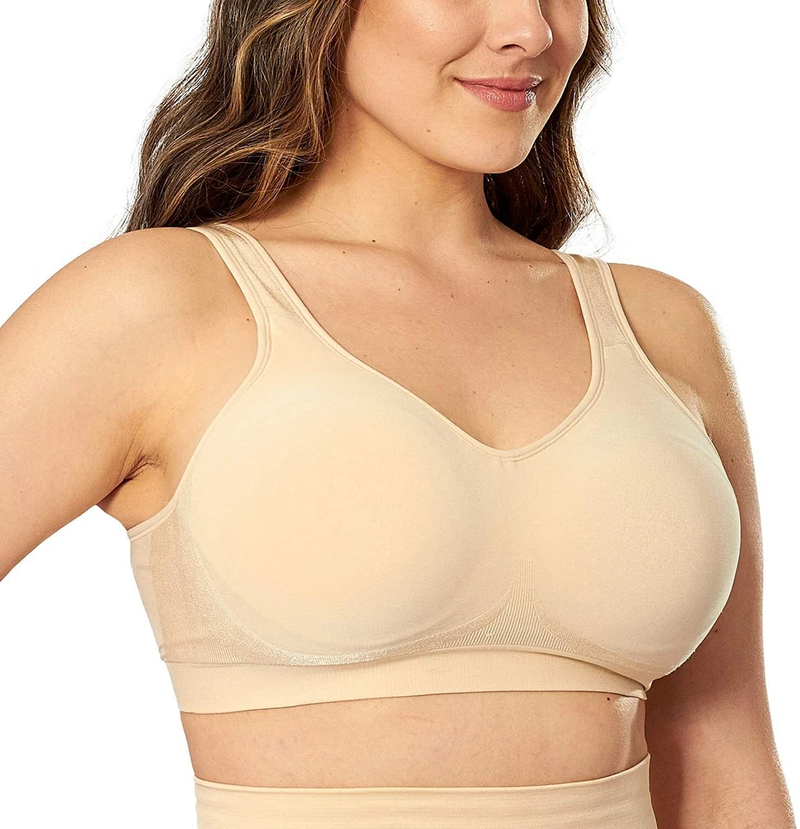 SHAPERMINT Compression Wirefree High Support Bra for Women Small