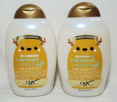 OGX Limited Edition Extra Strength Coconut Miracle Oil Shampoo~2-PK /13 oz Each 