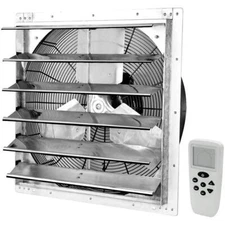 3368 CFM Silver Electric Powered Gable Mount Shutter Fan/Vent