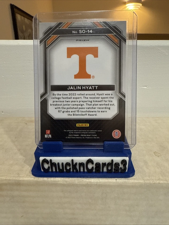 2023 Panini Prizm Draft Picks - Orientation Red Ice Prizm  Jalin Hyatt (RC) - Image 2 of 2