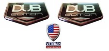 TWO- 3D DUB EDITION Universal Car Badge Emble...