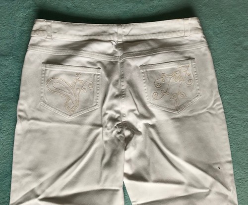 Laura Ashley Embroidered Crop Trousers UK 14 - Picture 10 of 15