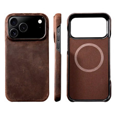 Premium Leather MagSafe Case for iPhone 15 16 17 Pro Max Protective Cover