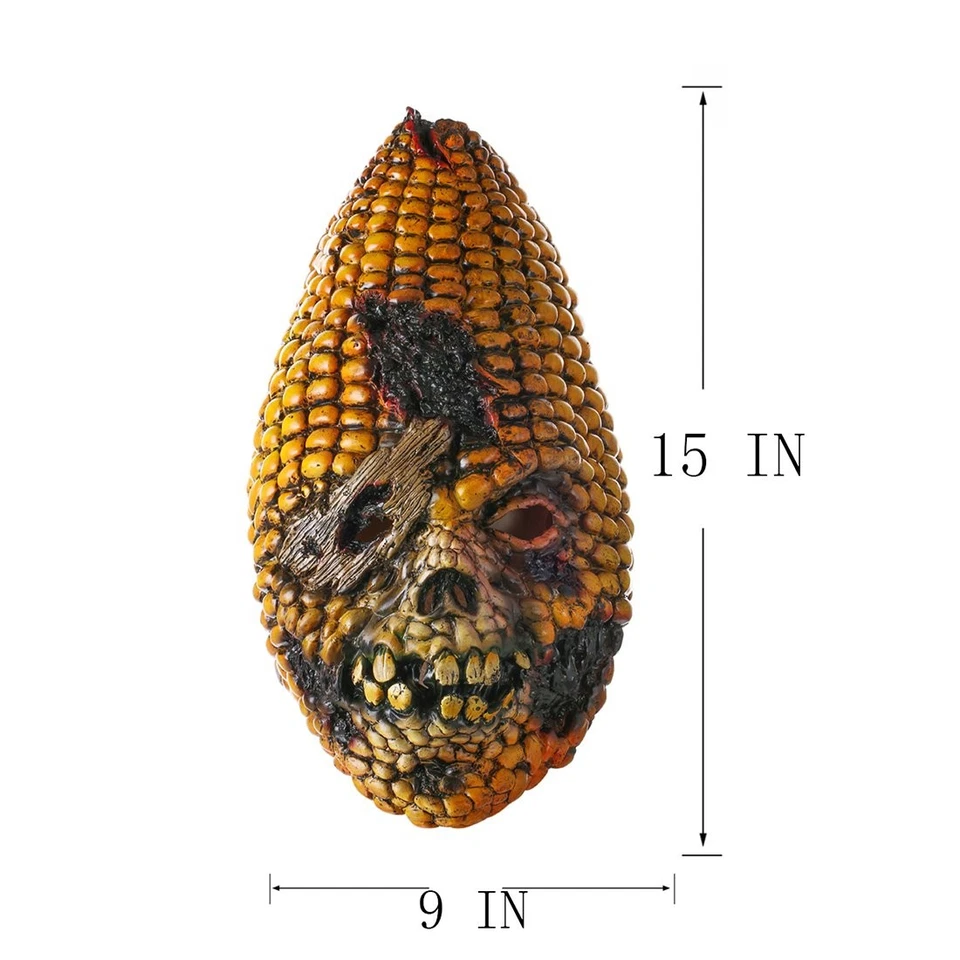 Full Face Scary Burn Corn Mask for Cosplay Latex Mask Horror Masquerade Adult... - Image 2 of 4