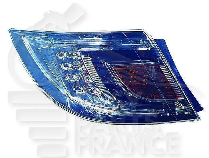 Feu arrière-gauche extérieur blanc LED haute visibilité pour Mazda 6 4-5 portes