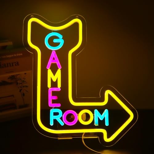 Game Room Neon Signs for Wall Decor，Led Neon Light for Man Cave, Gamer Party 