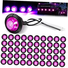 50 Pcs Trailer Side Marker 3/4 Round Led Light 12v Front Rear Side Marker