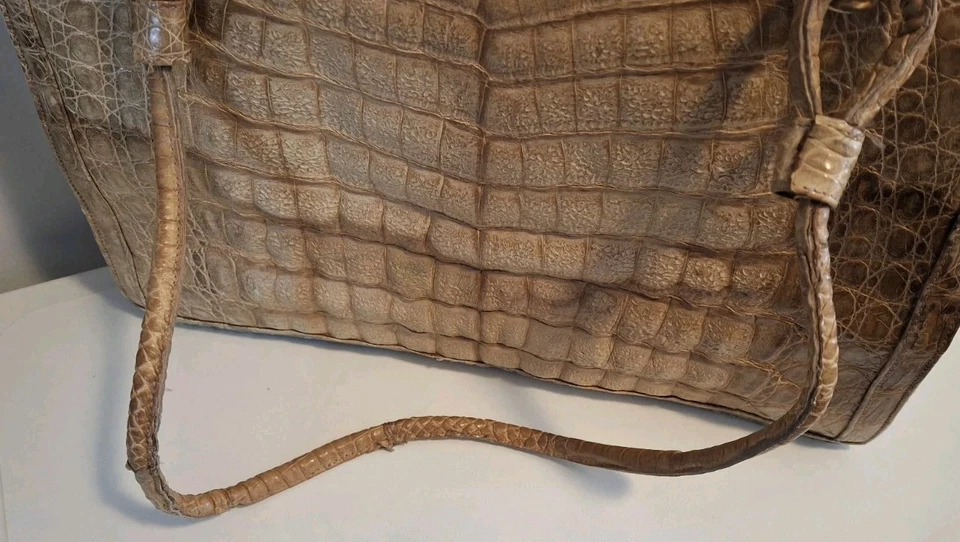 Vntg IRV Genuine  Crocodile Made In Germany Large Hand Bag/Purse One Of A Kind  - Image 3 of 4