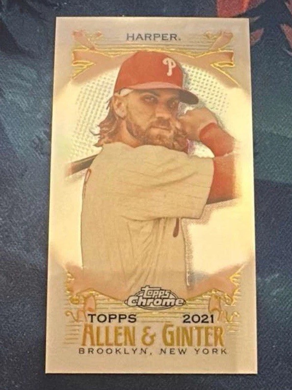 2021 Topps Allen & Ginter Chrome - Bryce Harper #44 Mini