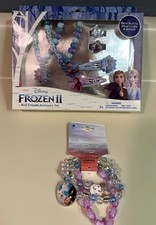 LUV HER Frozen 2 Girls BFF 6 Pc Toy Jewelry Box Set 2 Rings, 2 Clips W/bracelets