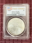 2006 American Silver Eagle PCGS MS69 First Strike Flag Label