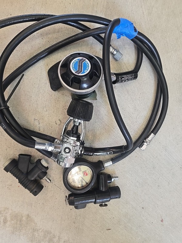 Sherwood Regulator Set Magnum Mouthpiece w/ Pressure Gauge & Depth Gauge Console